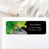 物質の振動グリーンイエローブラックフラクタル ラベル (インサイチュ)