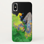 物質の振動/グリーンフラクタルの女性 Case-Mate iPhoneケース (裏面)