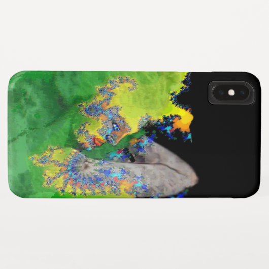 物質の振動/グリーンフラクタルの女性 Case-Mate iPhoneケース (裏面(横))