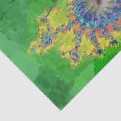 物質の振動，緑の黄色のフラクタルの女性 薄葉紙 (詳細)