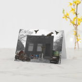 「物質的な世界」誕生日カード カード (黄色い花)