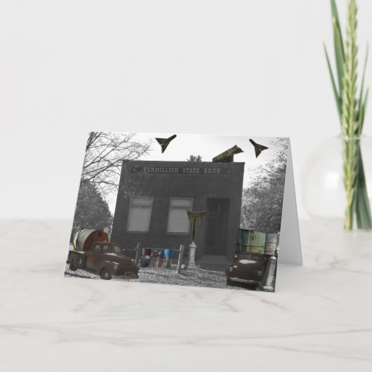 「物質的な世界」誕生日カード カード (正面)