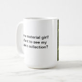 物質的な女の子のQuilterのマグ コーヒーマグカップ (正面左)