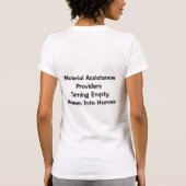 物質的な援助の提供者 Tシャツ (裏面)