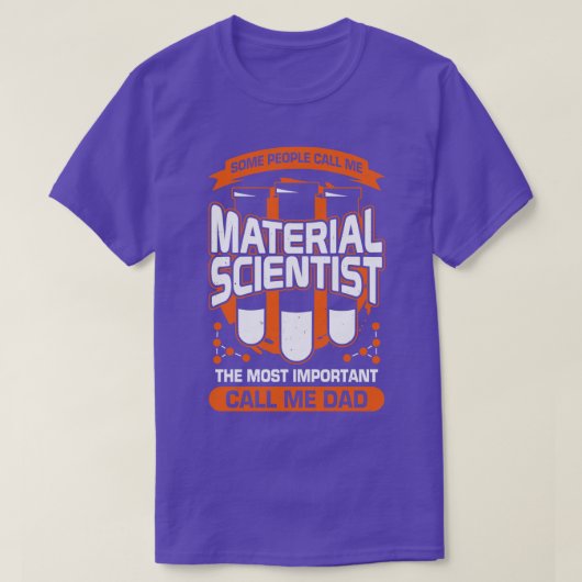 物質科学者パパ父ギフト Tシャツ (デザイン正面)
