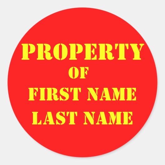 「物」をマーク ラウンドシール (正面)