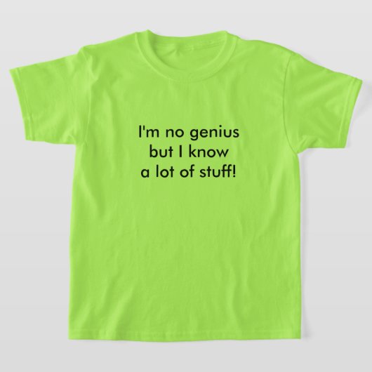 物Tシャツを知る子供へ Tシャツ (レイダウン)