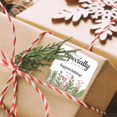 特にあなたのために手作りの休日の緑 スクエアシール