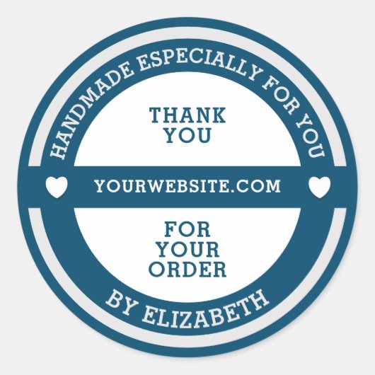 特にあなたのために手作り ラウンドシール (正面)