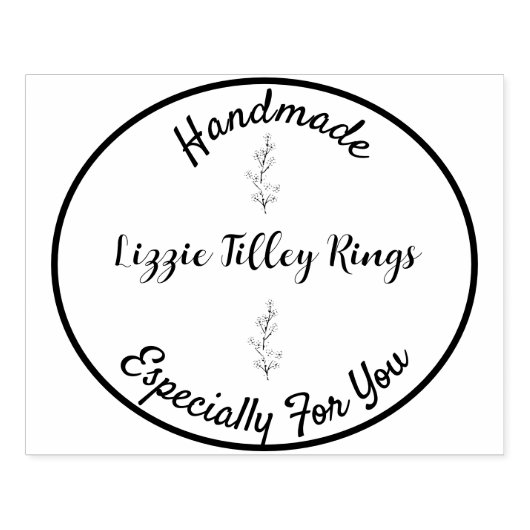 特にあなたのために手作り。編集可能 ラバースタンプ (インプリント)