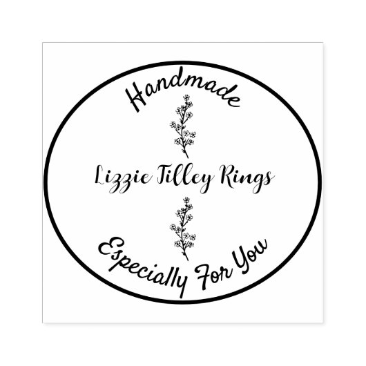 特にあなたのために手作り。編集可能 ラバースタンプ (インプリント)