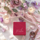 特にあなたのためのミニマリストのマゼンダ結婚ン フェイバーボックス