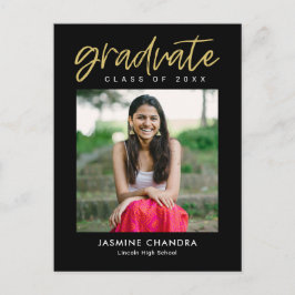 特にカッコいい編集可能なカラー卒業はがき ポストカード