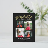 特にカッコいい編集可能なカラー卒業はがき ポストカード (スタンド正面)