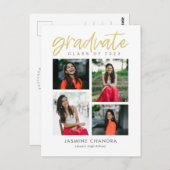 特にカッコいい編集可能なカラー卒業はがき ポストカード (正面/裏面)
