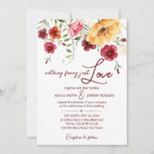 特に凝ったものではなく、ただワインレッドの野生の花が好き 招待状 (正面)