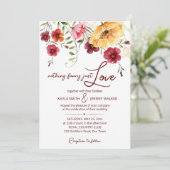 特に凝ったものではなく、ただワインレッドの野生の花が好き 招待状 (スタンド正面)