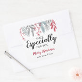 特に台本のために作られたクリスマスグリーン スクエアシール (封筒)