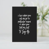 特に理由もなく私に電話をするのが好きです サンキューカード (スタンド正面)