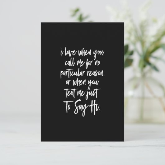 特に理由もなく私に電話をするのが好きです サンキューカード (スタンド正面)