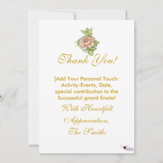 特に私の感謝あなたのために! -カスタマイズ サンキューカード (正面)