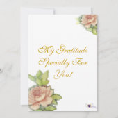 特に私の感謝あなたのために! -カスタマイズ サンキューカード (裏面)