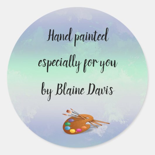 特に編集可能な[ペインター]パレット ラウンドシール (正面)