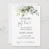 特に豪華なものではなく、ただ愛を添えて ウェディングレセプション 招待状 (正面)