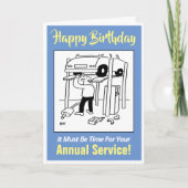 特に車の整備士-ハッピーバースデー カード (正面)