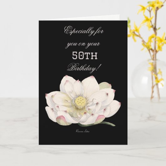 特に50誕生日 カード (黄色い花)