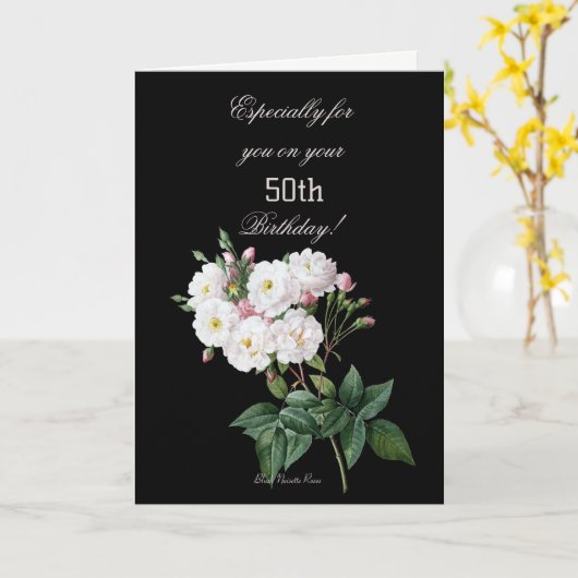 特に50誕生日 カード (黄色い花)