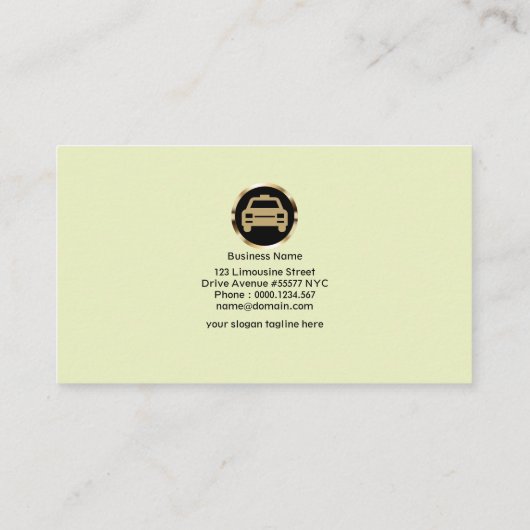 特エレガント殊青斜ストライプ走タクシー 名刺 (裏面)