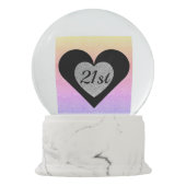 特パーソナライズされた別誕生日スノーグローブ21 スノーグローブ (裏面)