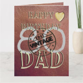 特パーソナライズされた殊80誕生日パパ カード (正面)