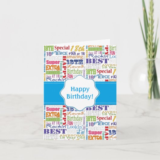 特ユニーク別な18歳の誕生日パーティーの贈り物 カード (正面)