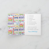 特ユニーク別な18歳の誕生日パーティーの贈り物 カード (内部)