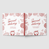 特別おもしろい配送ピザベビーシャワー ゲストブック (全面)