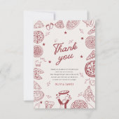 特別おもしろい配送ピザベビーシャワー サンキューカード (正面)