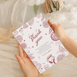 特別おもしろい配送ピザベビーシャワー サンキューカード