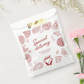 特別おもしろい配送ピザベビーシャワー フェイバーバッグ (封をした状態)