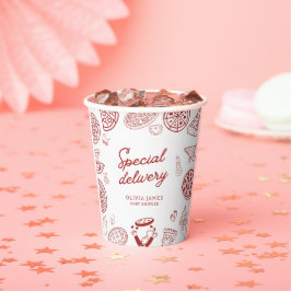 特別おもしろい配送ピザベビーシャワー 紙コップ