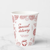 特別おもしろい配送ピザベビーシャワー 紙コップ (正面)