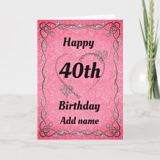 特別かわいらしな40th誕生日カード カード (正面)