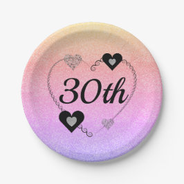 特別かわいらしパーティープレート30日 ペーパープレート