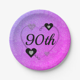 特別かわいらしパーティープレート90th ペーパープレート