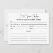 特別かわいらしブライダルシャワーレシピ (正面)