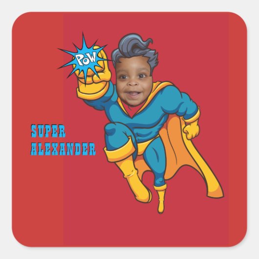 特別すごいキッズスーパーハもっとも偉大ロ スクエアシール (正面)