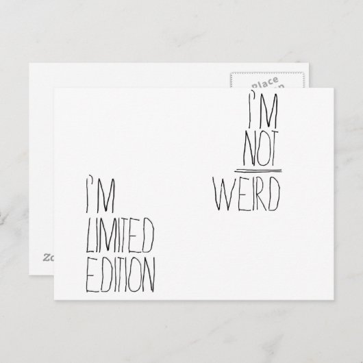 特別であることを示すカード ポストカード (正面/裏面)