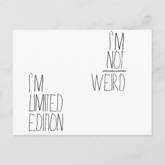 特別であることを示すカード ポストカード (正面)