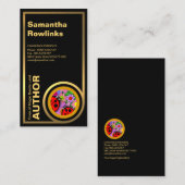 特別でエレガントな曲げられた金ゴールドの額縁の作家 名刺 (正面/裏面)